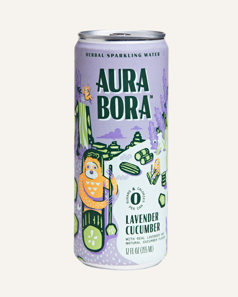 Lavender Cucumber Herbal Sparkling Water • 3 Cans