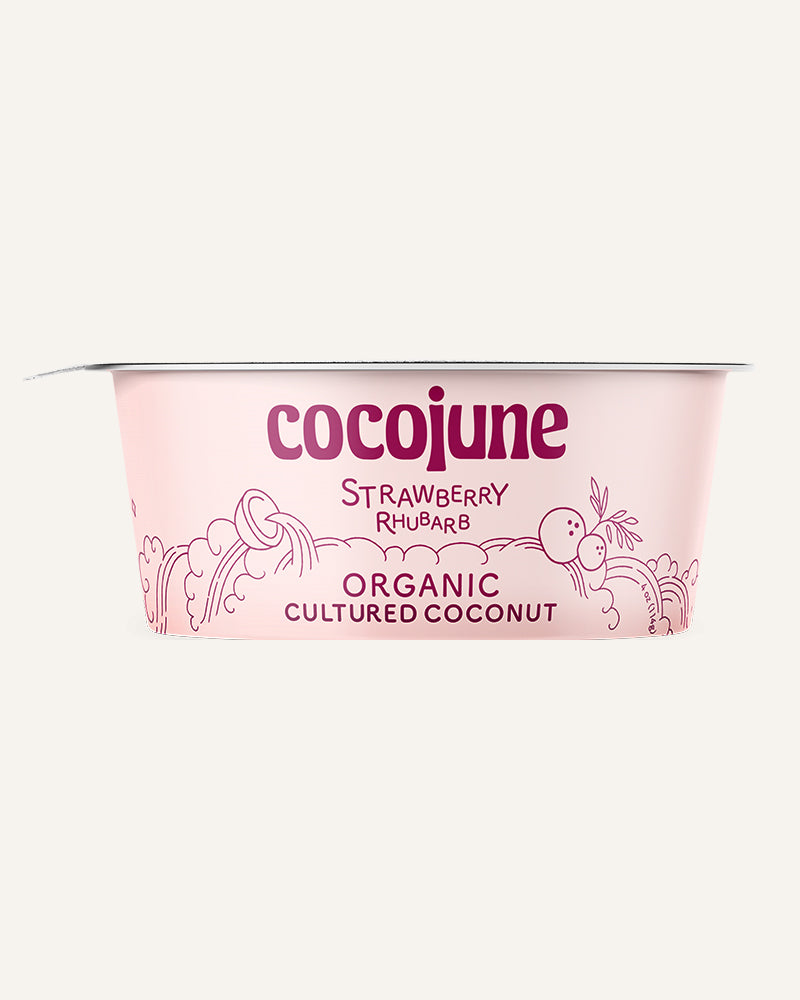 Strawberry Rhubarb Coconut Yogurt
