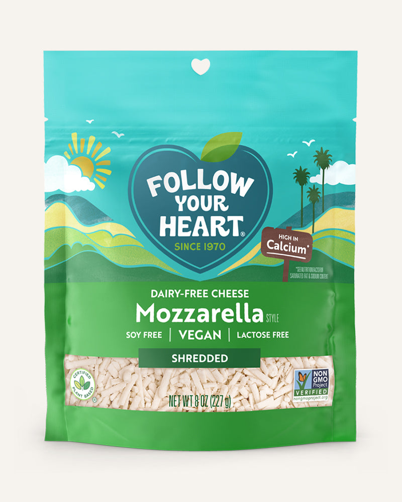 Vegan, Plant-Based/Shredded Mozzarella Cheese/Follow Your Heart/Cheese ...