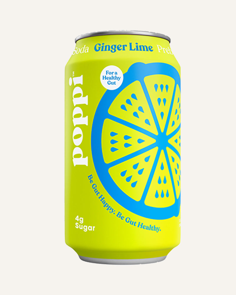 Ginger Lime Prebiotic Soda • 3 Cans