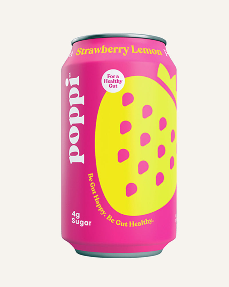 Strawberry Lemon Prebiotic Soda • 3 Cans